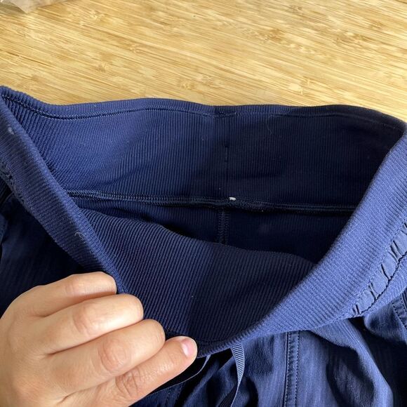 Lululemon Dance Studio Crop Pants Size 2 Track Swift Ankle Blue Drawstring Waist - Picture 4 of 12